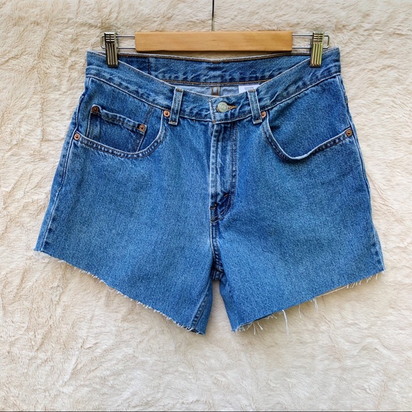 Levi's Pants - Levi’s 569 Blue Distressed Cut-off Shorts